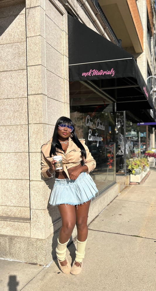 corprate baddie trench jacket