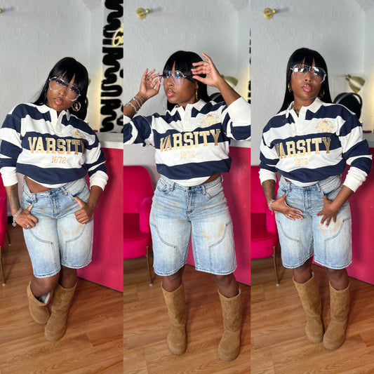 College dropout collard top