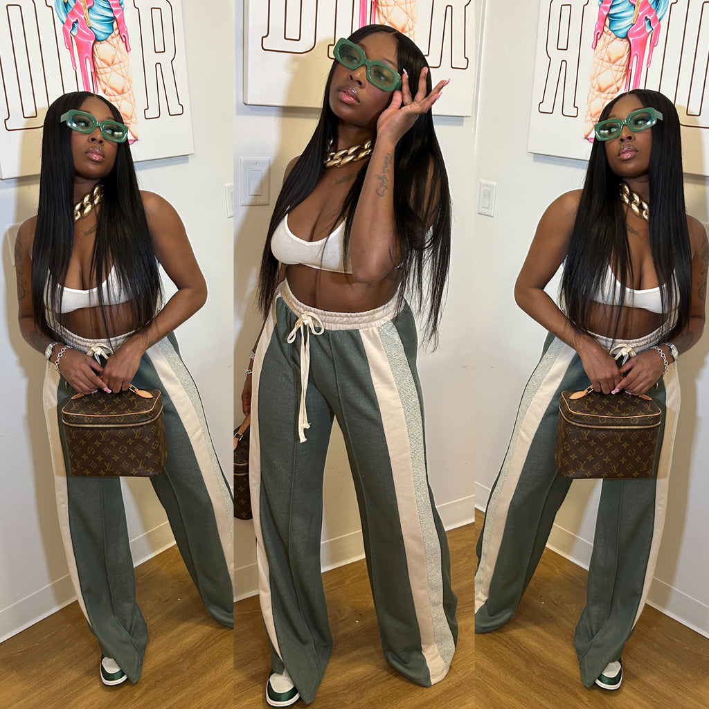 FLY GIRL JOGGERS ( GREYISH BLUE )