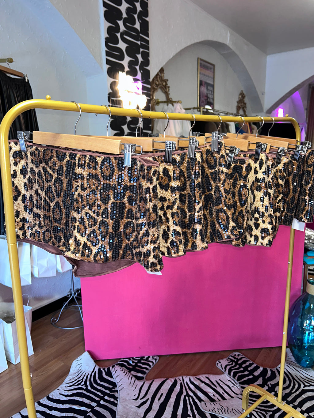 Candy Girl Mini Leopard Shorts